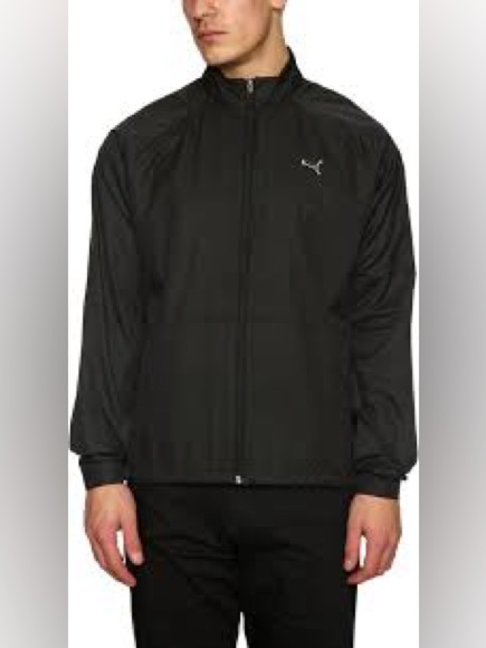 Puma Black Full-Zip Windbreaker Jacket